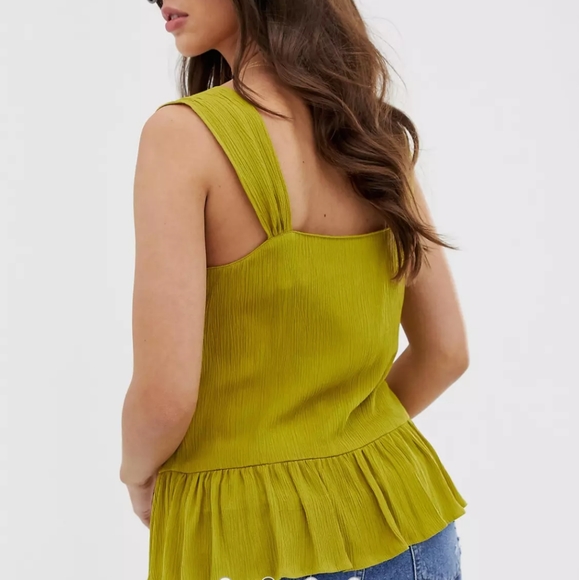 ASOS | Cami with Peplum hem with Crinkled Finish | Size 4 - Picture 2 of 6